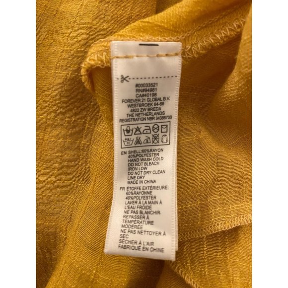 Forever 21 Strapless‎ Dress Womens Small Sunflower Flowy Cottage Tiered Hi-Low - Picture 13 of 16